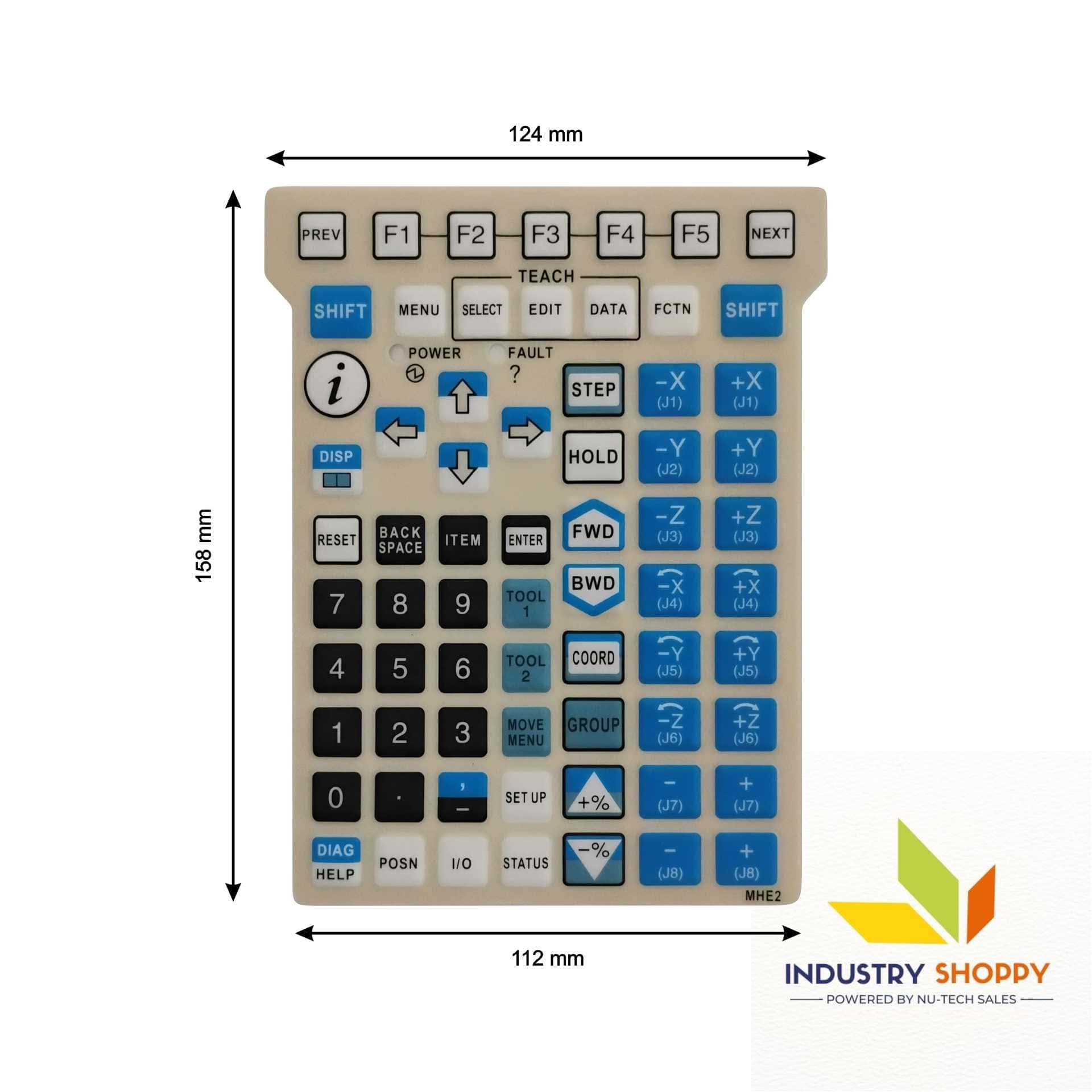 Keysheet for FANUC Teach Pendant MHE2 Keysheet for FANUC Teach Pendant MHE2
